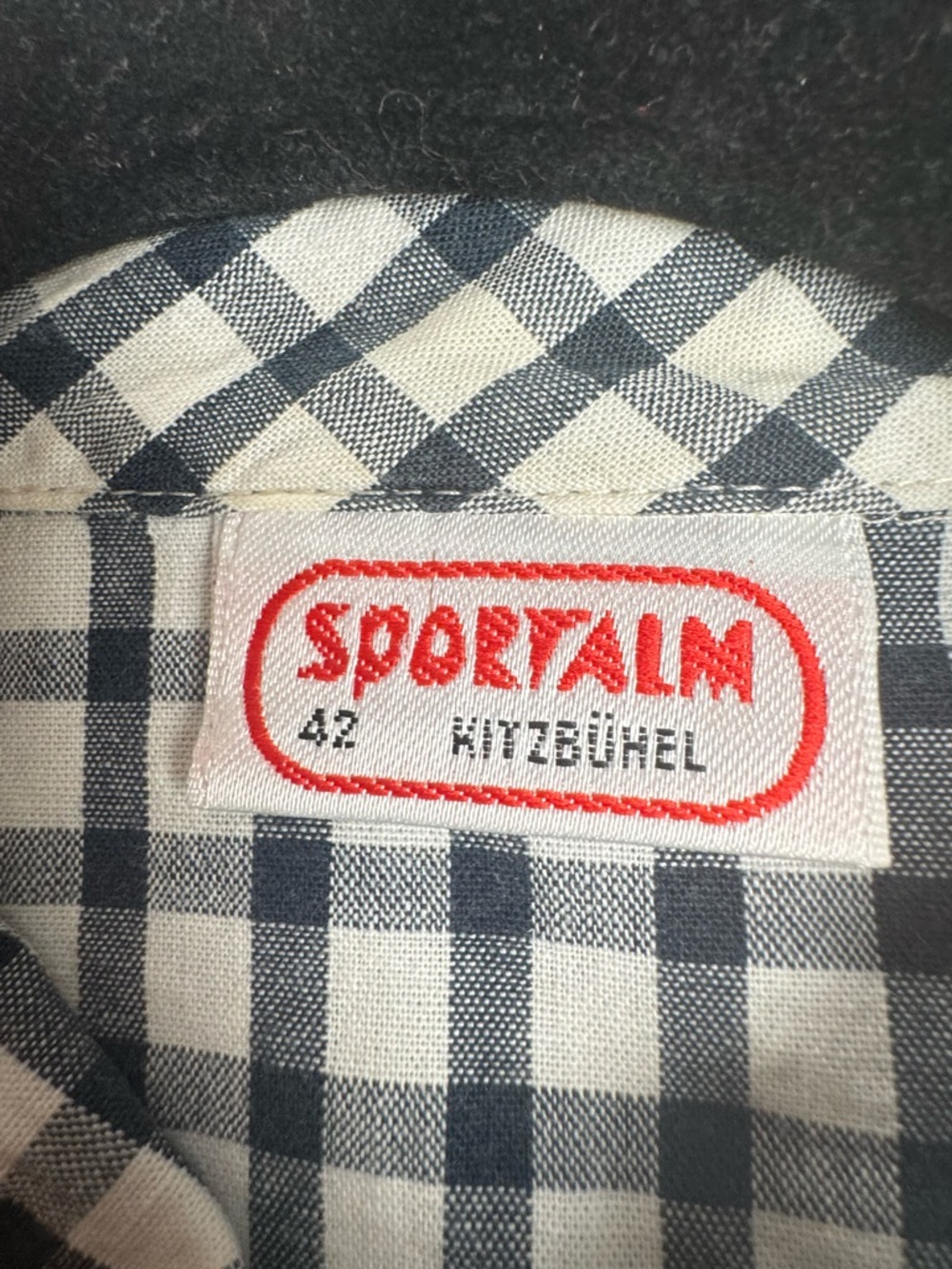 Sportalm Black & White Gingham unique Button-Up Top US 10 Cottagecore Indie - Picture 6 of 8